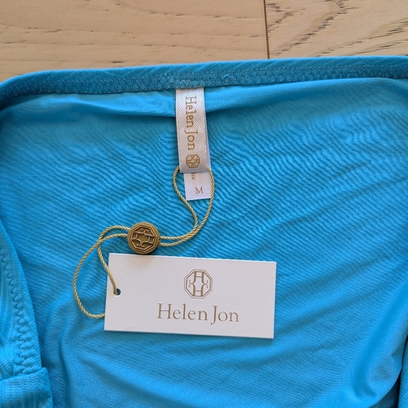 NWT Helen Jon Classic Hipster Bikini Bottom In Peacock Made In USA - Picture 3 of 6